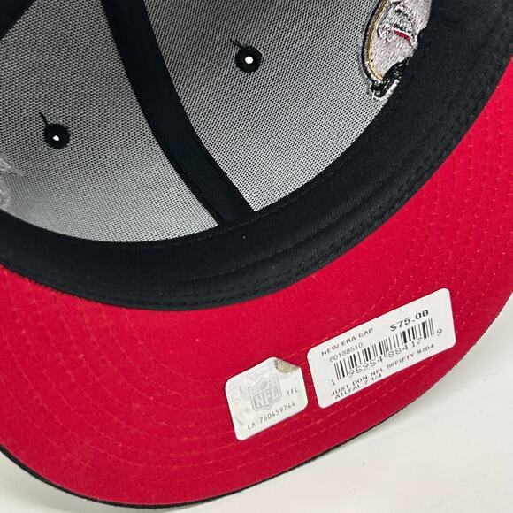 Atlanta Falcons Wool Baseball Hat Cap Fitted 7 1/4 New Era x Just Don NFL Black - Picture 7 of 11